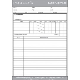 Pooleys BASIC FLIGHT LOG PAD – A5 SIZE