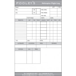 Pooleys HELICOPTER FLIGHT LOG A5 SIZE 